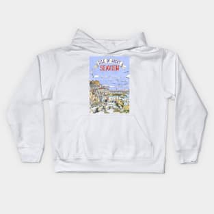 classic isle of wight travel art print Kids Hoodie